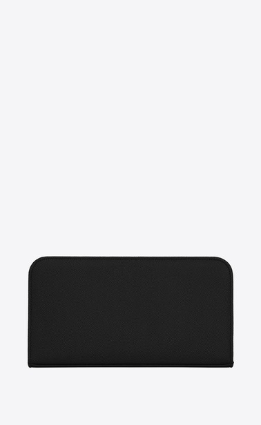 SAINT LAURENT Saint Laurent Paris SLG メンズ クラシック サンローラン フルジップウォレット(ブラック/グレインパウダーテクスチャードレザー) b_V4